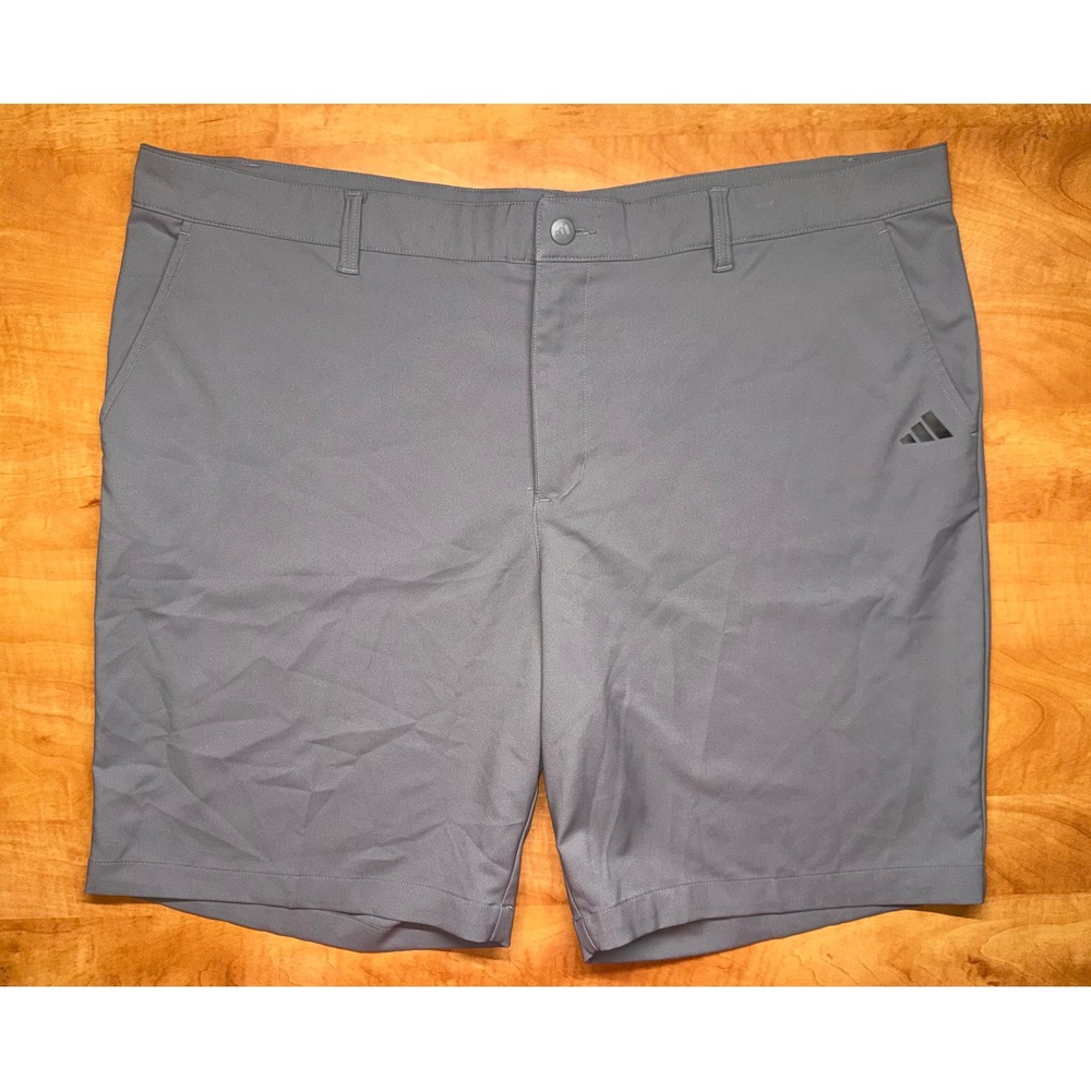 Adidas Mens Golf Shorts Grey Performance Athletic Casual Size 42 10 Inseam‎